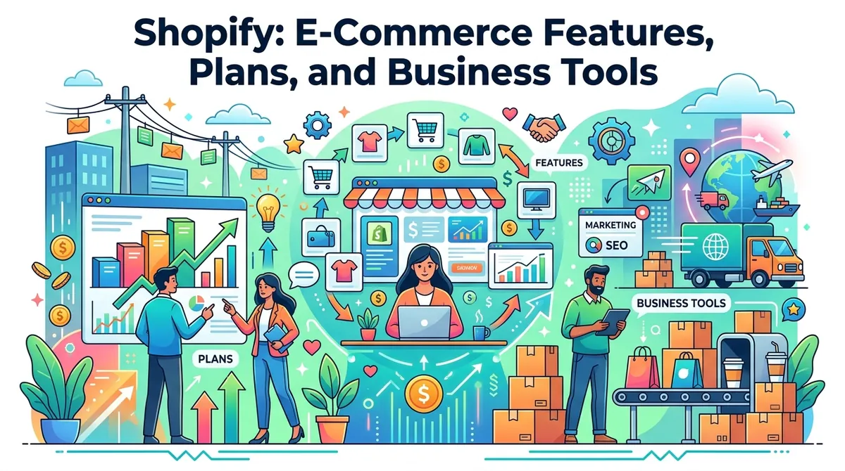 Shopify: E-Commerce Features, Plans, and Business Tools